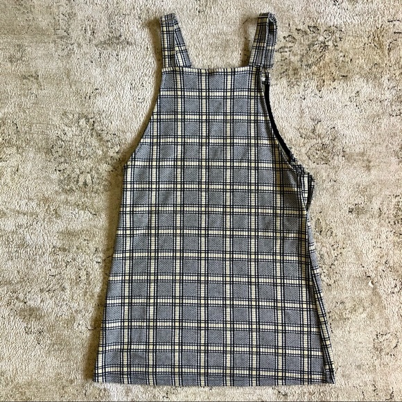 Plaid Overalls Mini Dress - Picture 4 of 4